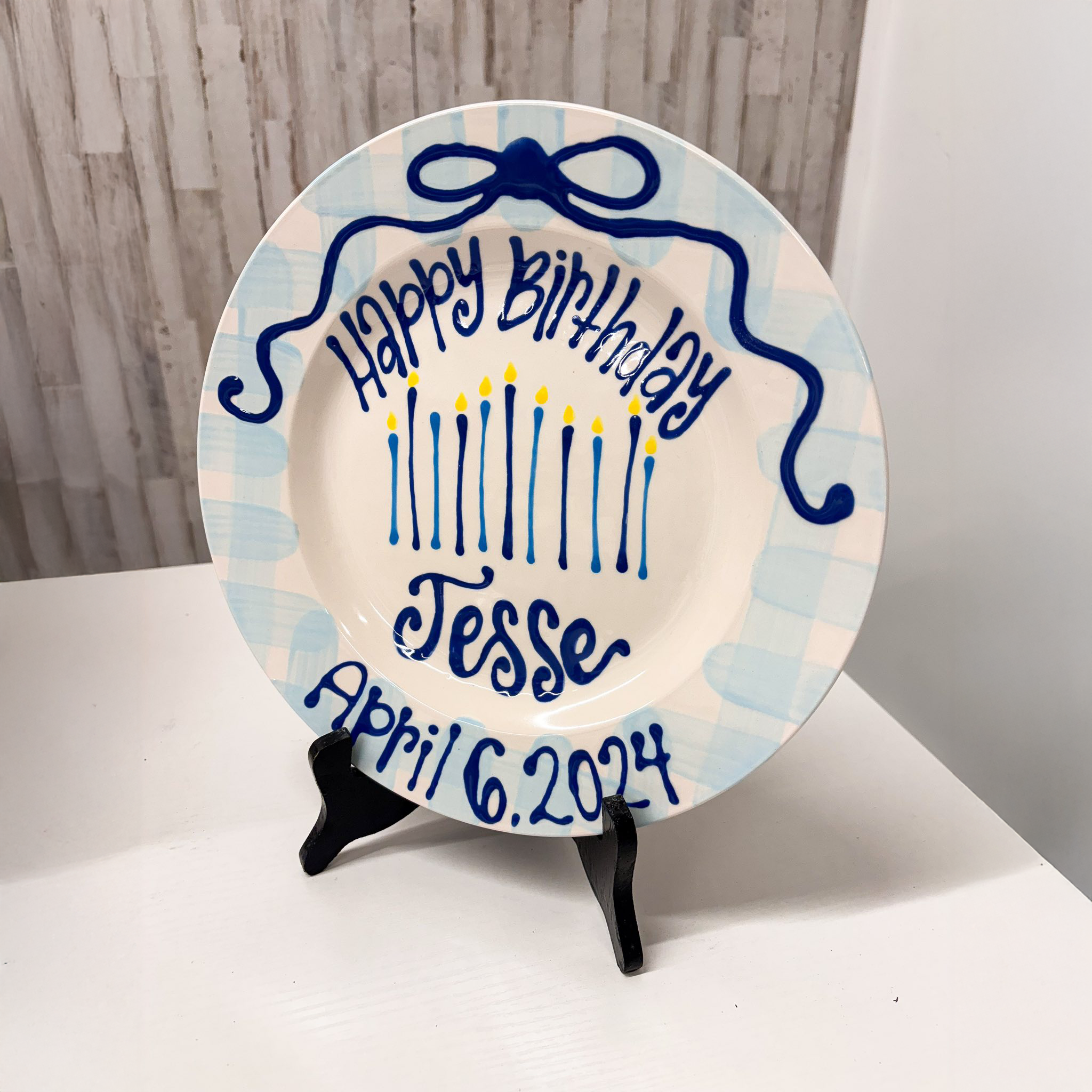 Personalized Birthday Plate for Kid - Hand-Painted Ceramic Dish - BCP30