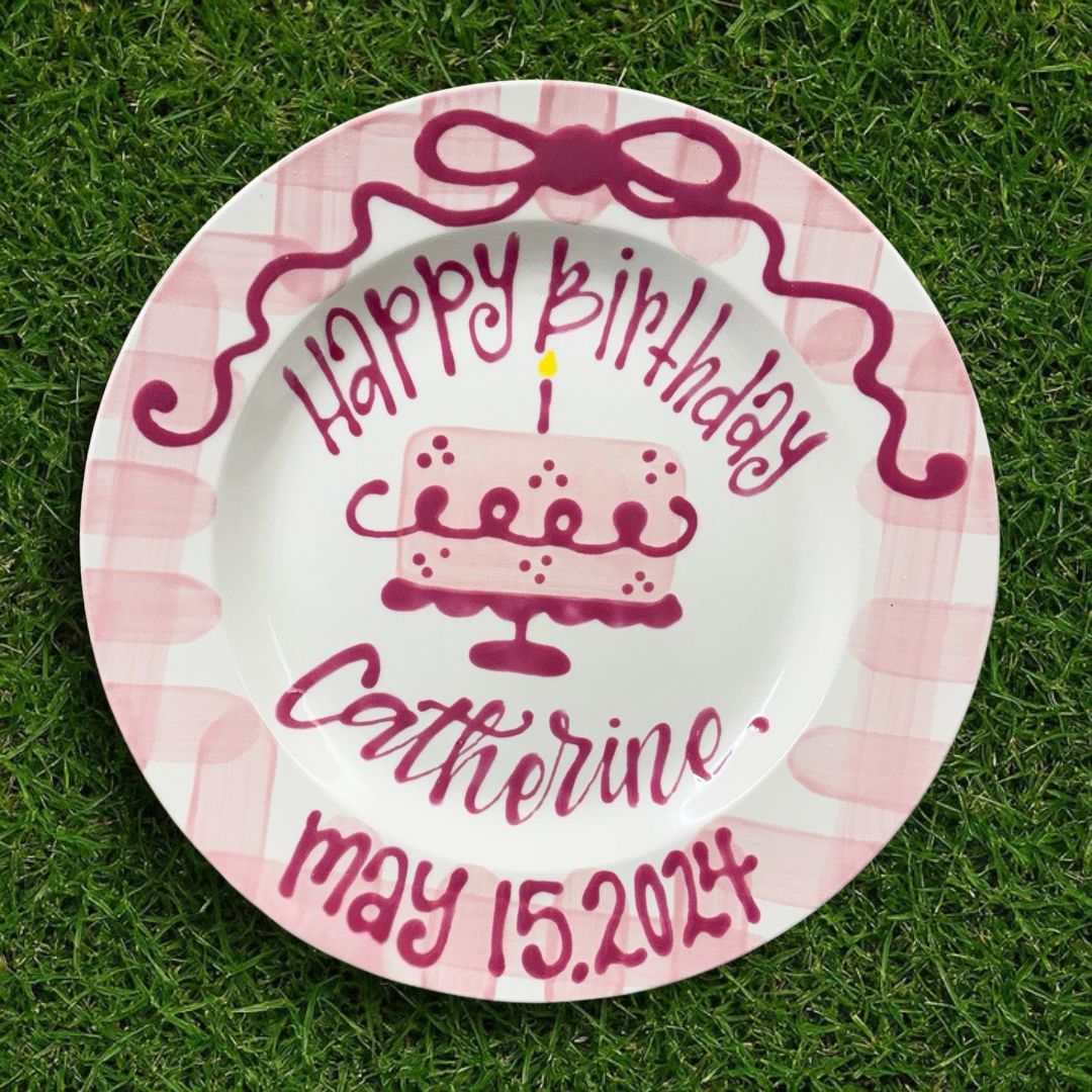 Personalized Birthday Plate for Kid - Hand-Painted Ceramic Dish - BCP26