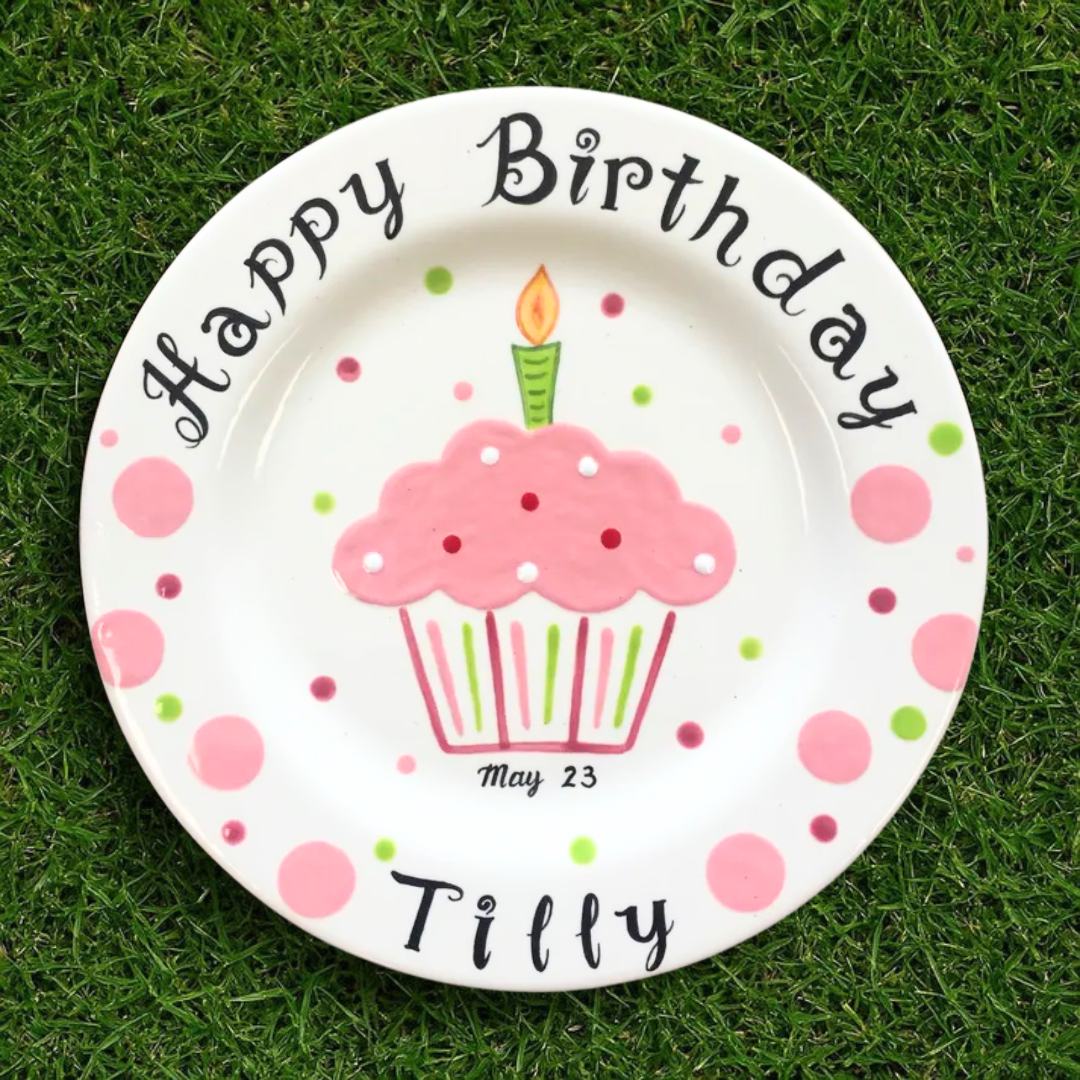 Personalized Birthday Plate for Kid - Hand-Painted Ceramic Dish - BCP31