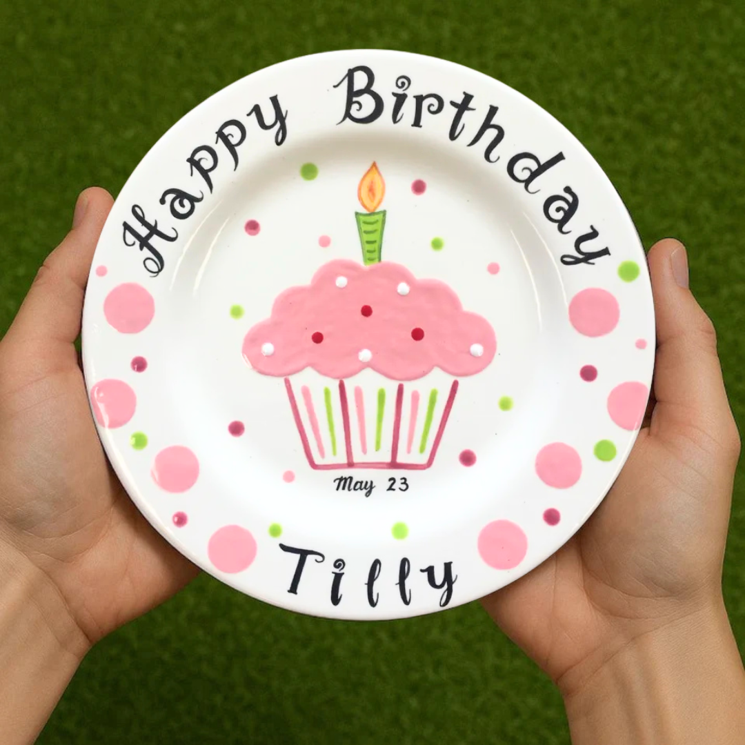 Personalized Birthday Plate for Kid - Hand-Painted Ceramic Dish - BCP31