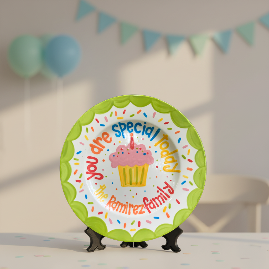 You Are Special Today Plate – Personalized Hand-Painted Ceramic Keepsake - BCP51